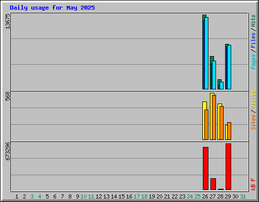 Daily usage for May 2025
